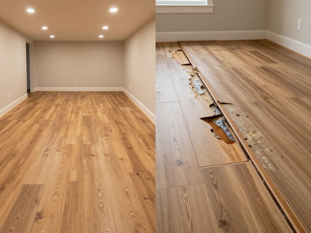 Why Loudoun County Basements Need Waterproof LVP, Not Laminate