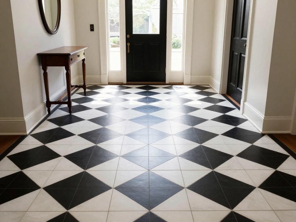 Patterned tile entryway — Floors and Beyond