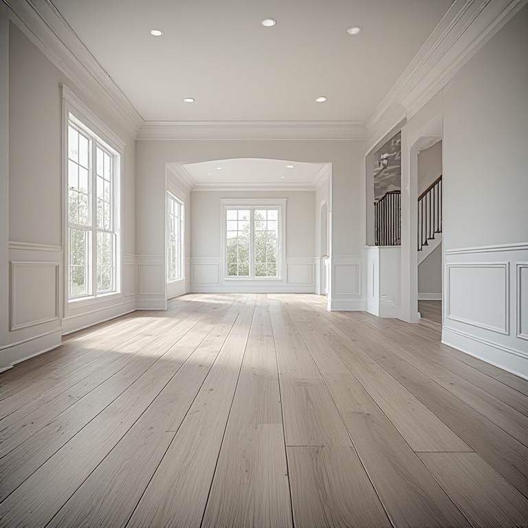 Finished luxury flooring installation