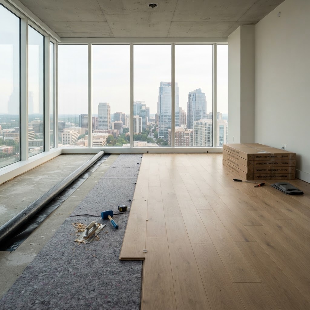 Hardwood Over Concrete in Tysons Condos: What Is Allowed and What Works