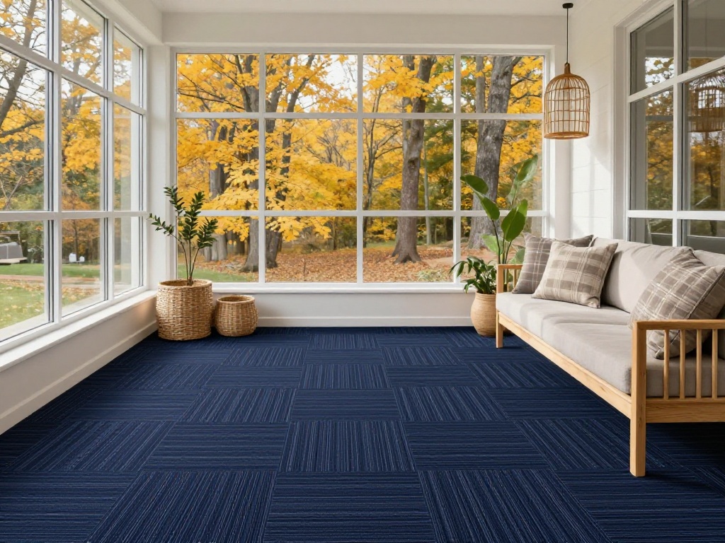 Foss Peel-and-Stick Carpet Tiles installed in Northern Virginia