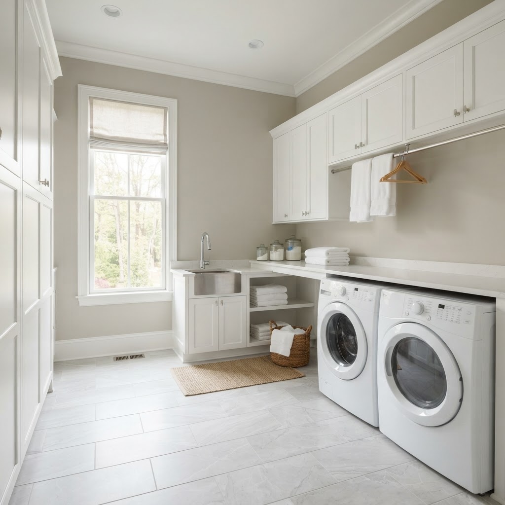 Laundry Room Remodeling & Flooring: Choosing Floors for Moisture, Durability & Easy Maintenance