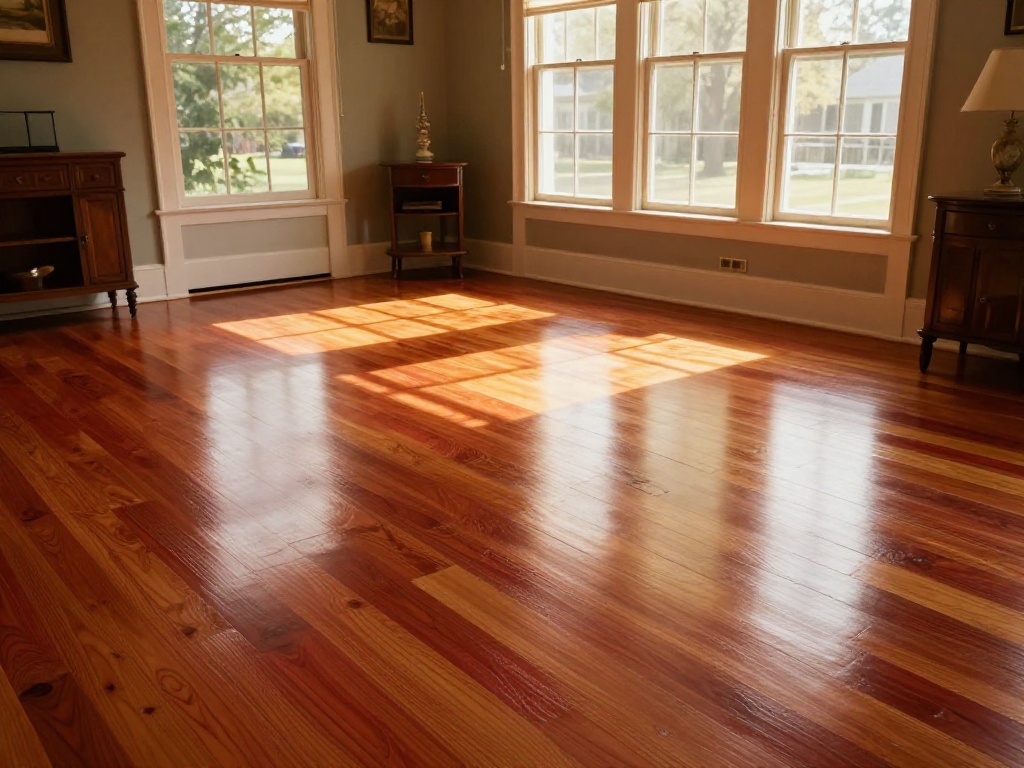 McLean colonial hardwood floors after professional refinishing