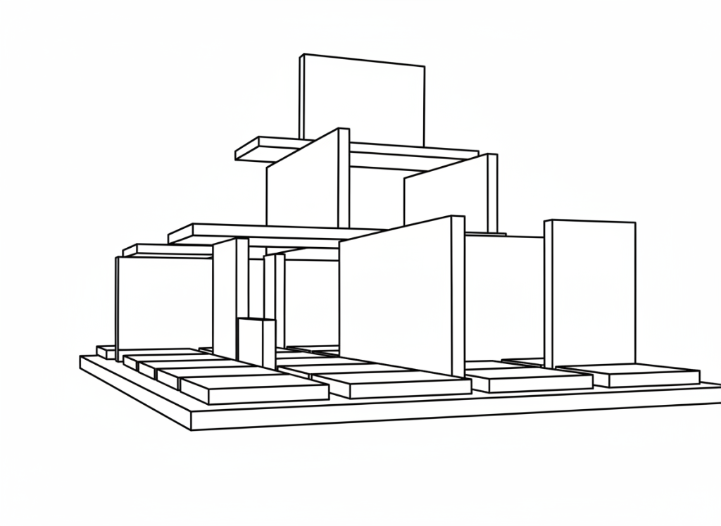 SPACES coloring page 1