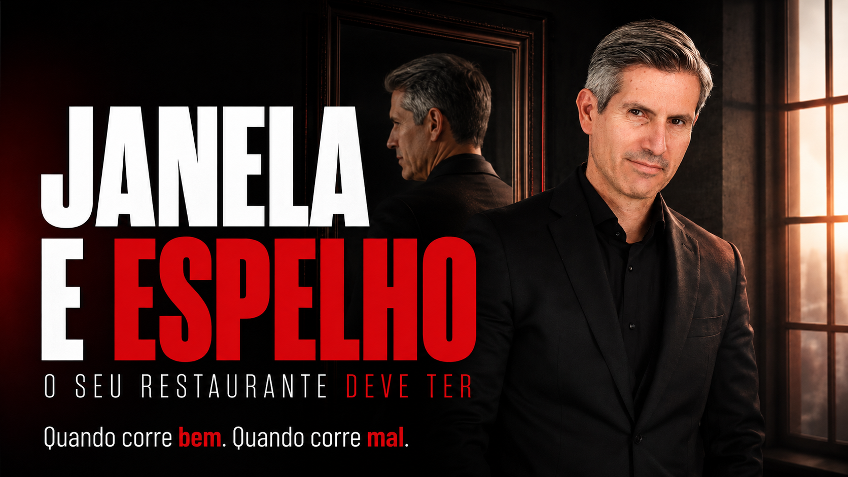 Liderança no restaurante: olhe pela janela e ao espelho