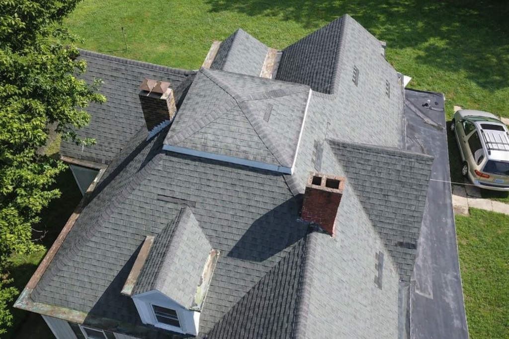 Aerial Roof Replacement - Before