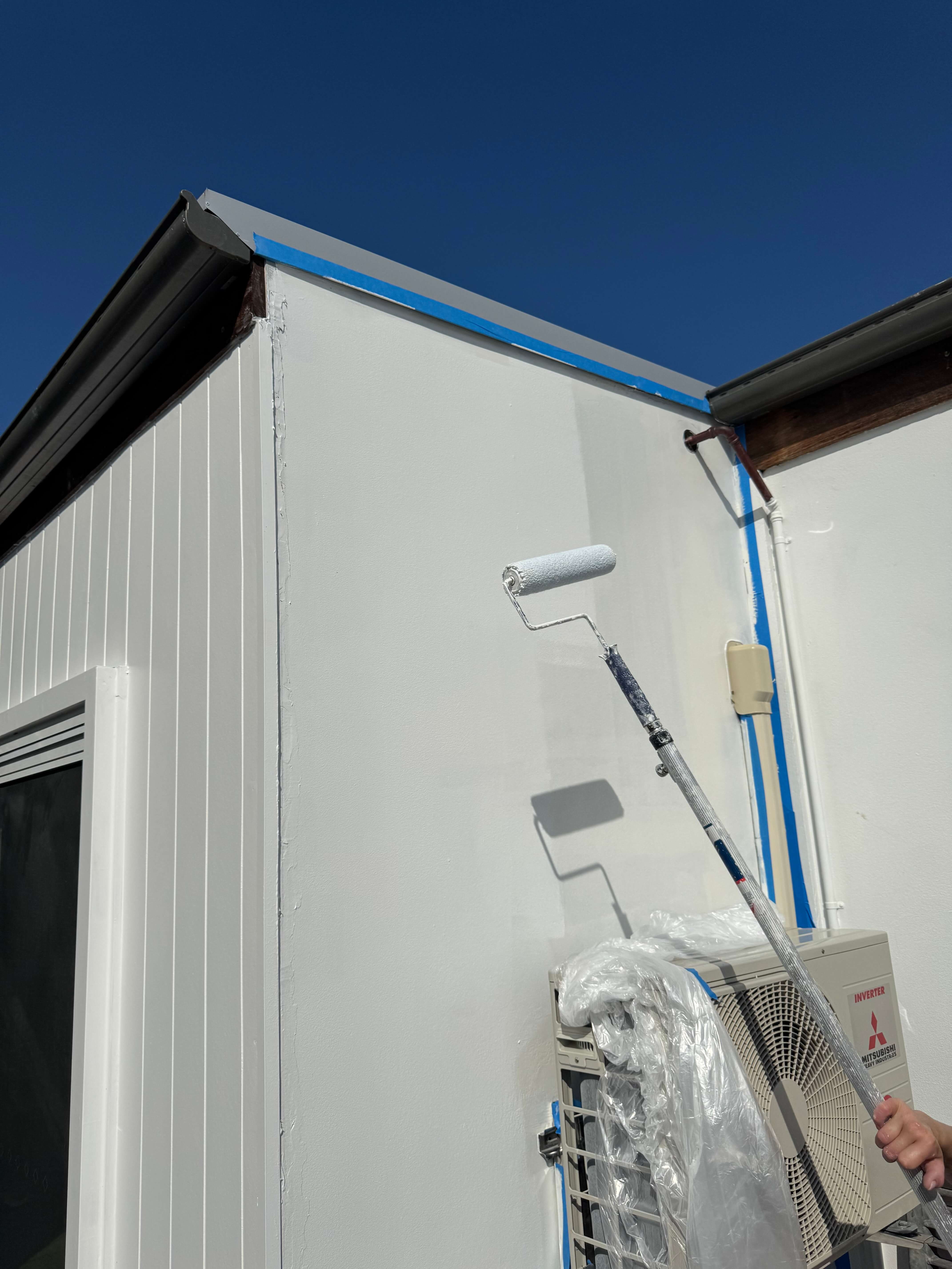 Exterior repaint in progress