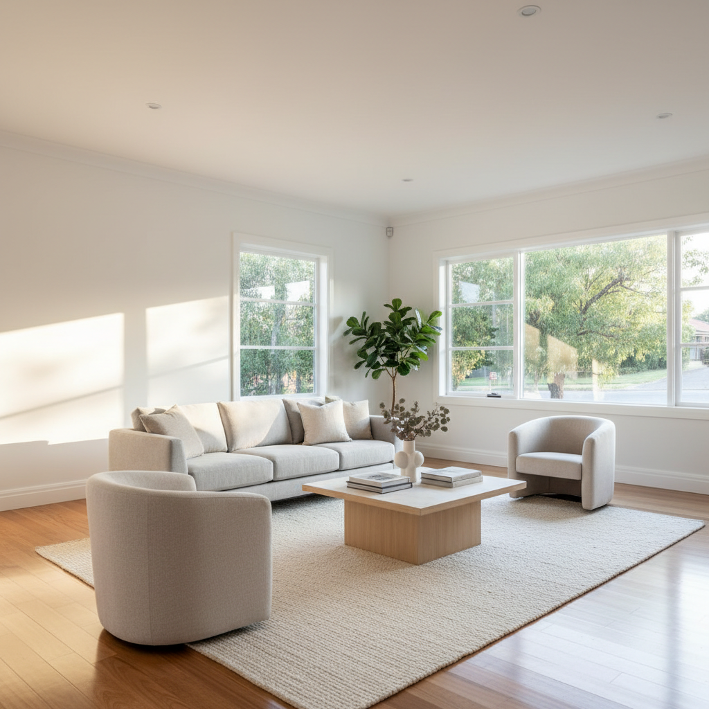 Freshly painted living room interior - Nowra