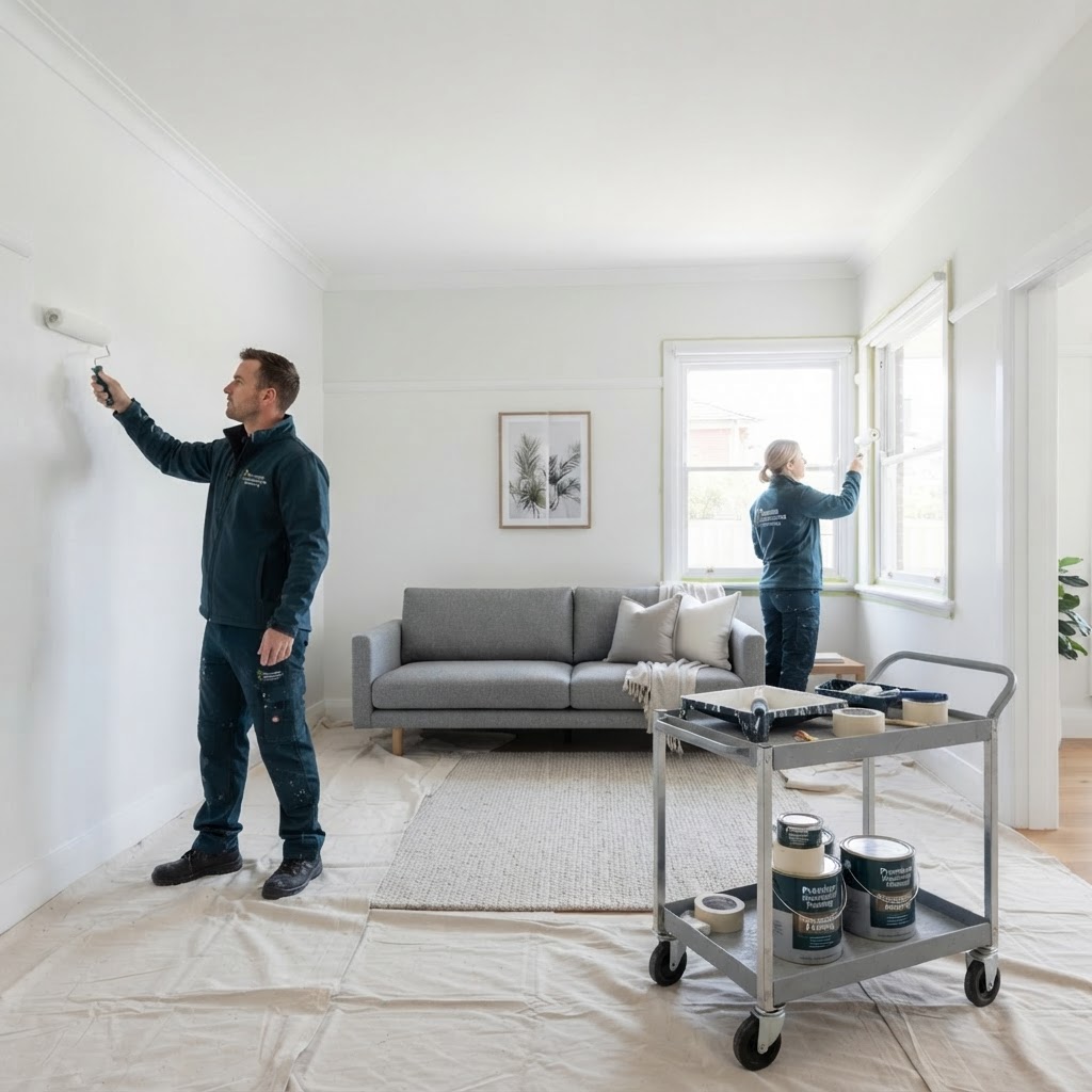 Paint Smarter painters working on an interior project in Nowra