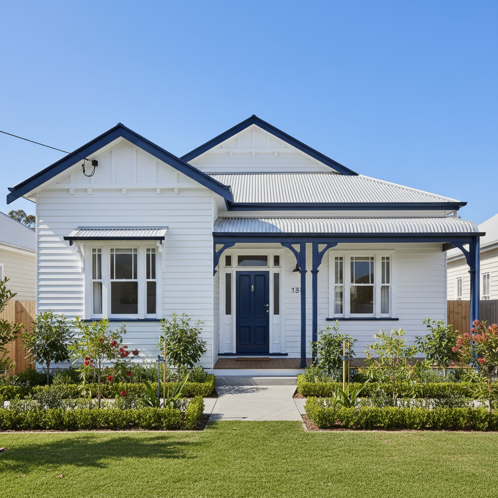Weatherboard house exterior repaint - Kiama