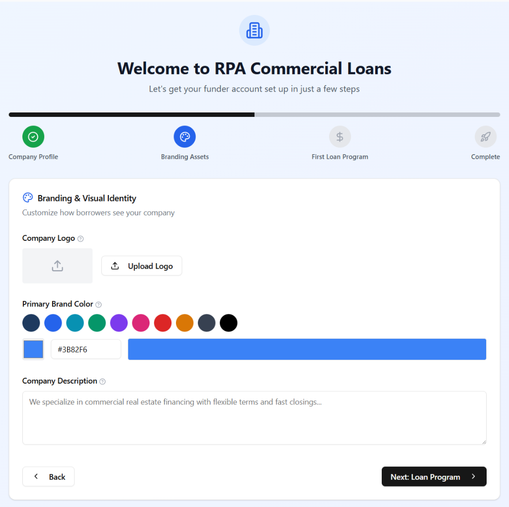 Onboarding Branding Step
