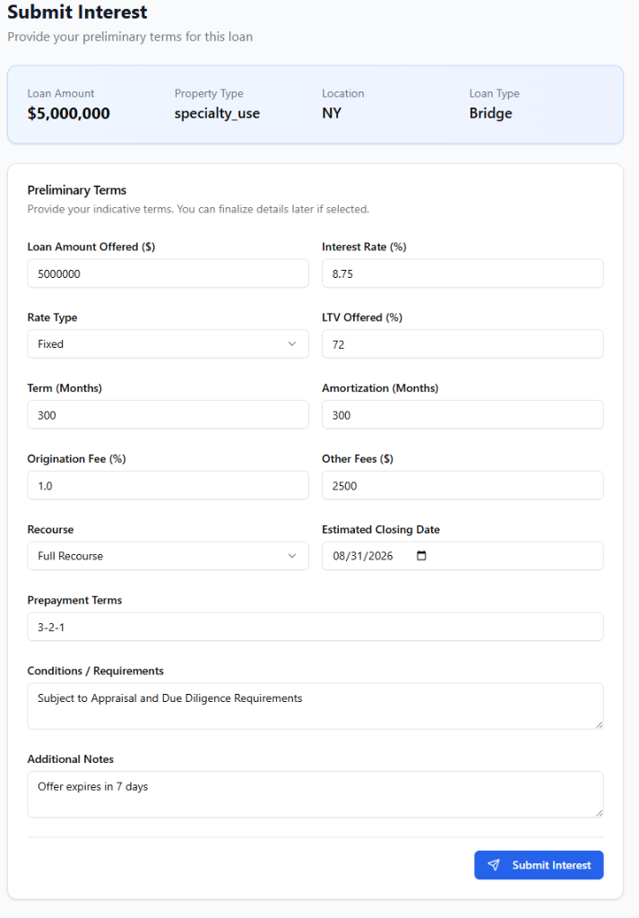 Submit Interest Form