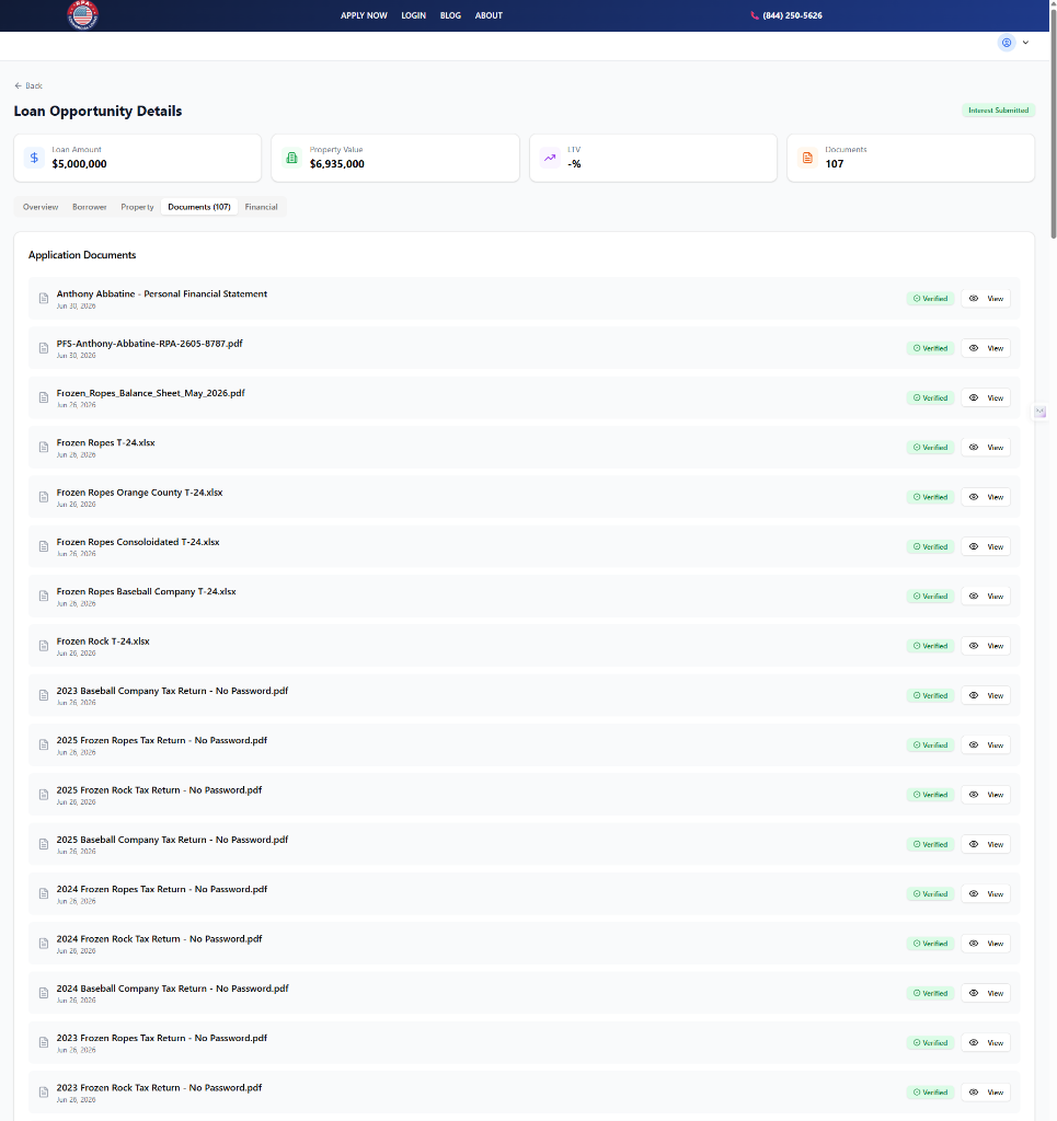 Loan Detail Documents Tab