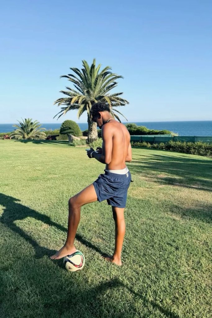 Summer sunset football