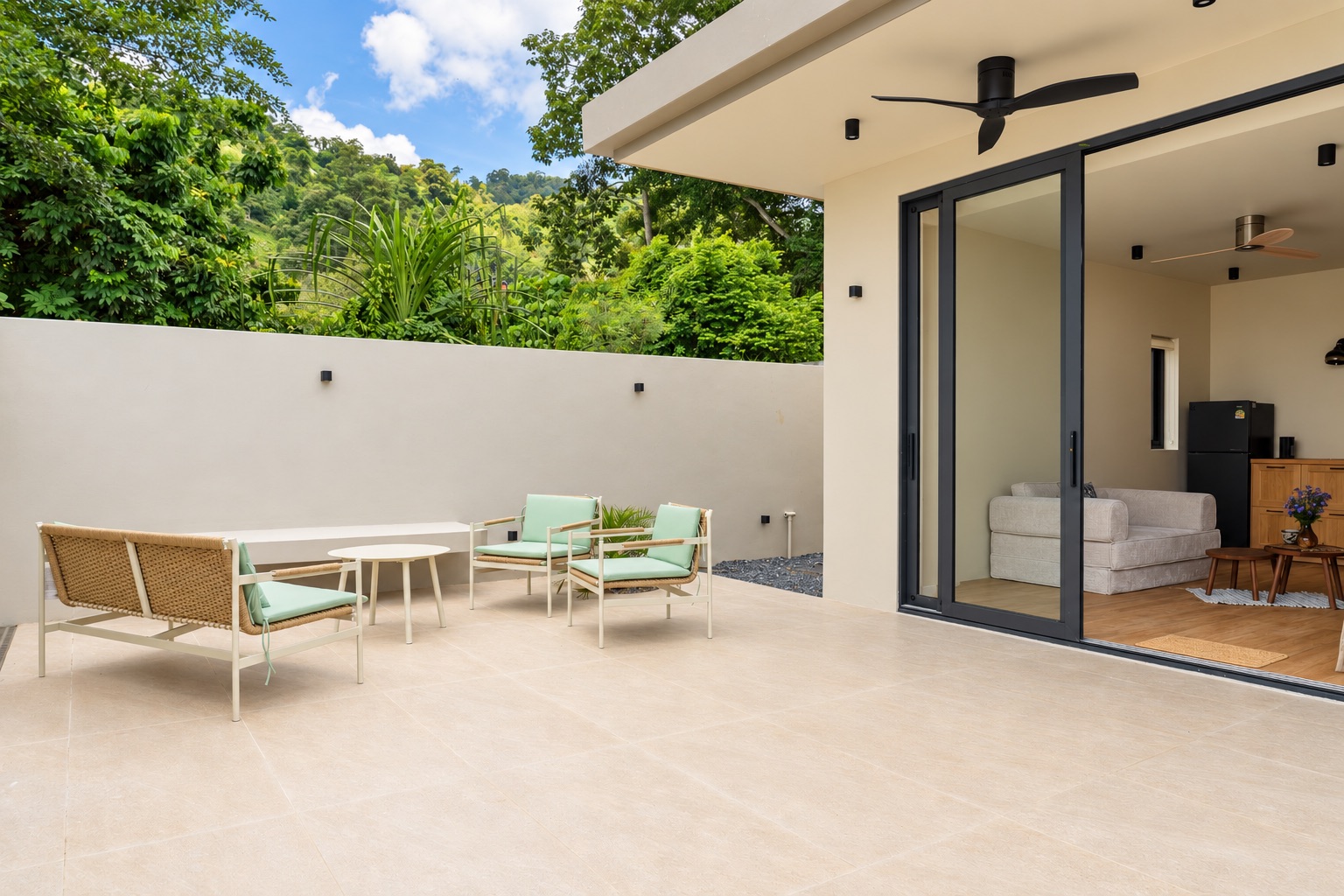 Private Terrace at Villa Rose in Lamai, Koh Samui