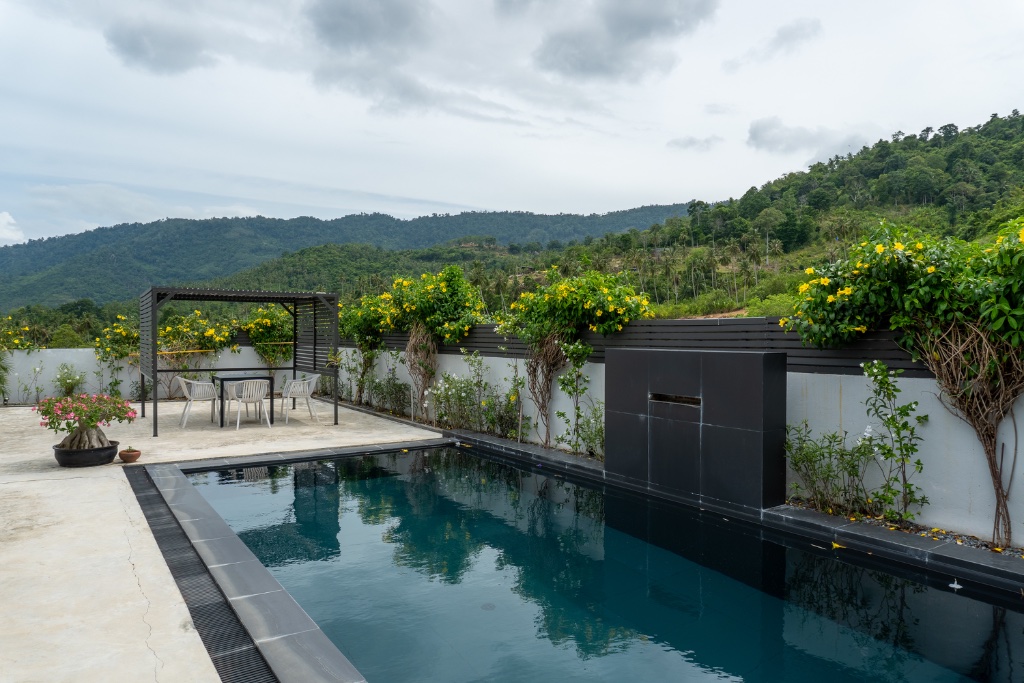 Outside at Coconuts Villa nr 5 in Lamai, Koh Samui