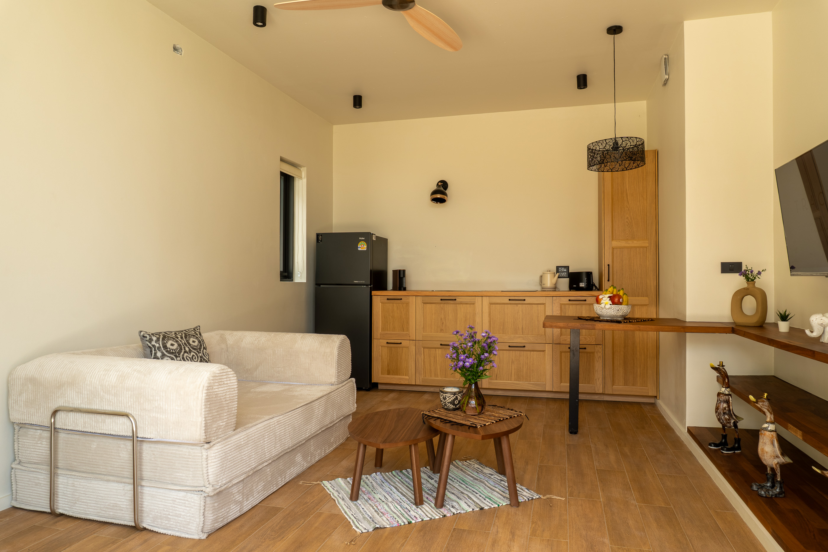 Living Room & Kitchen at Villa Rose in Lamai, Koh Samui