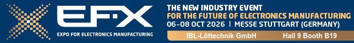 EFX – Expo for Electronics Manufacturing 2026 in Stuttgart: IBL-Löttechnik auf Halle 9, Stand 9B19