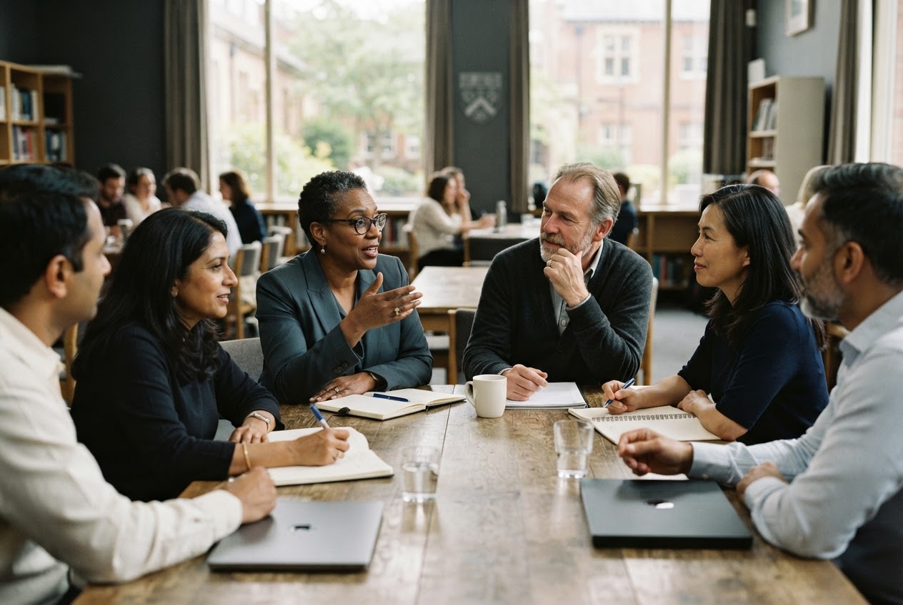 Academic leaders in a meeting