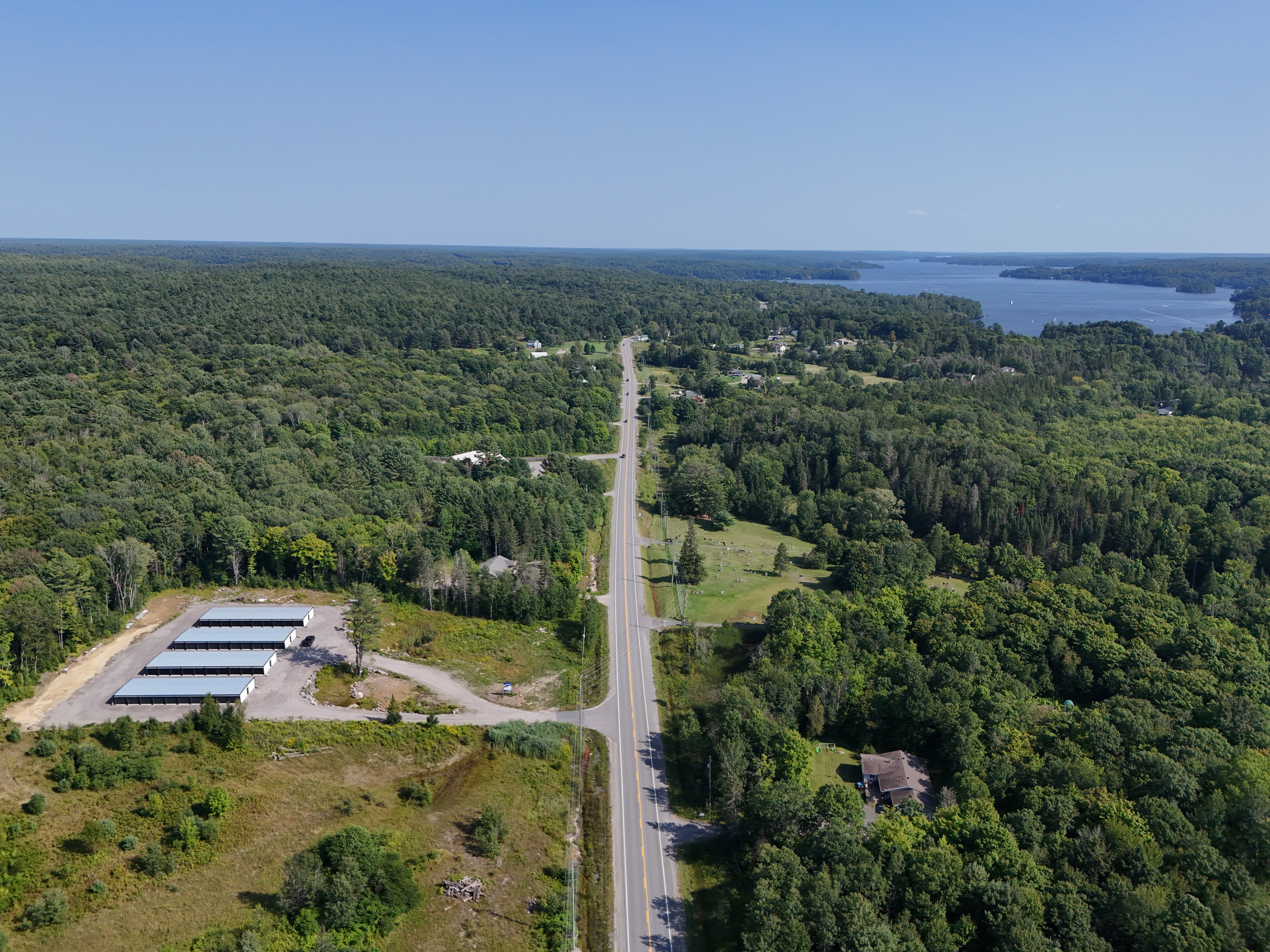 Aerial view of Rosseau Self Storage