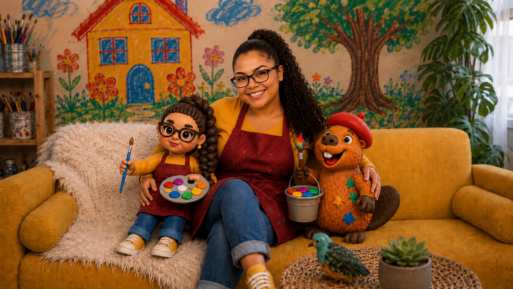Mini Me und CAPI – die Maskottchen der Kids Art Academy
