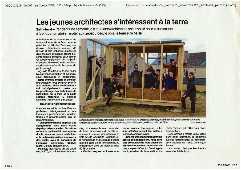 Les jeunes architectes s’intéressent à la terre