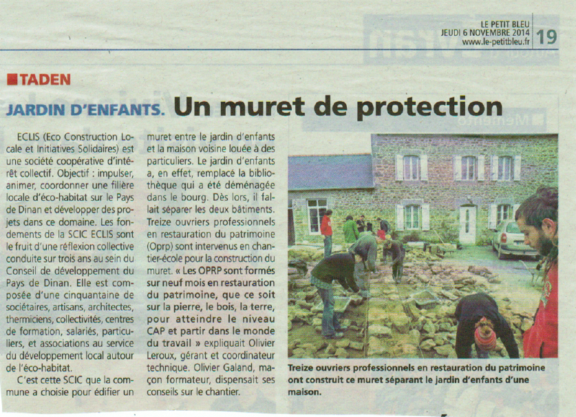 Jardin d’enfants&nbsp;: un muret de protection