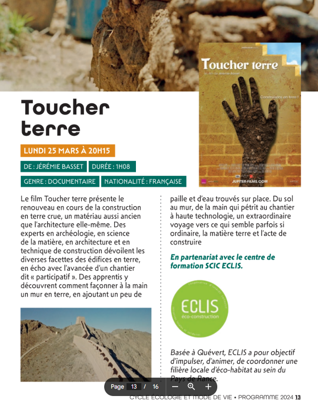 Toucher terre&nbsp;: le film