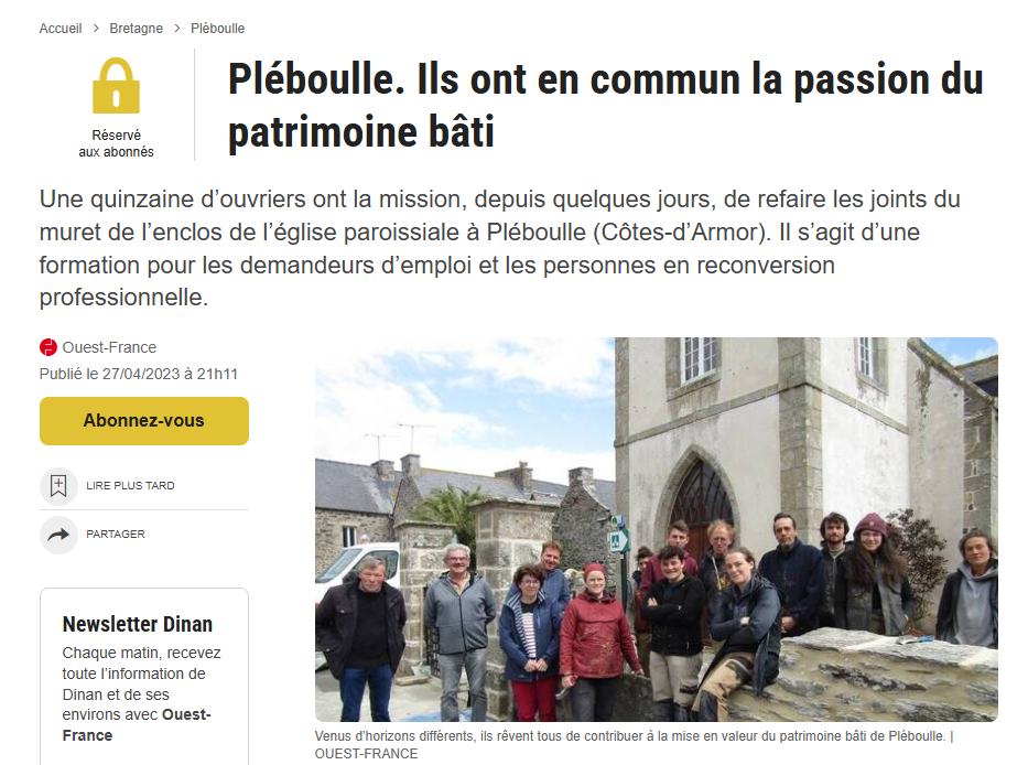 Ils ont en commun la passion du patrimoine bâti