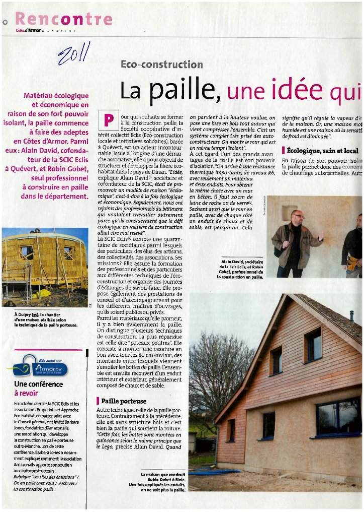 Éco-construction&nbsp;: la paille, une idée qui fait son chemin