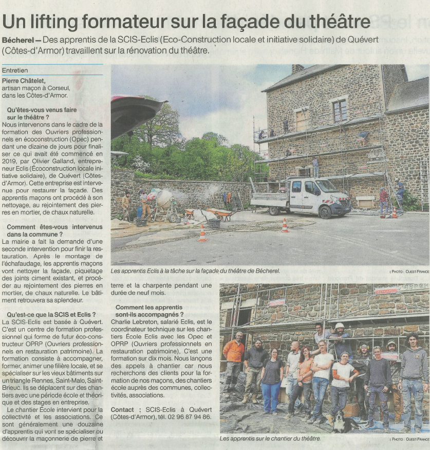 Un lifting formateur sur la façade du théâtre