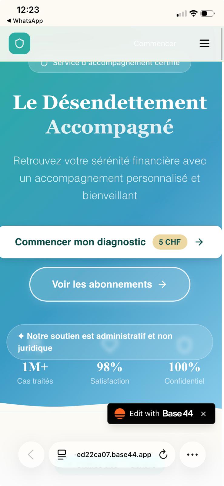 Désendettement template preview