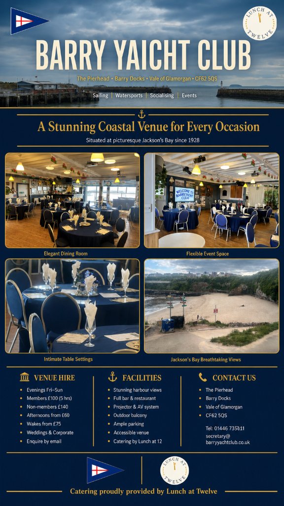 Barry Yacht Club — A Stunning Coastal Venue