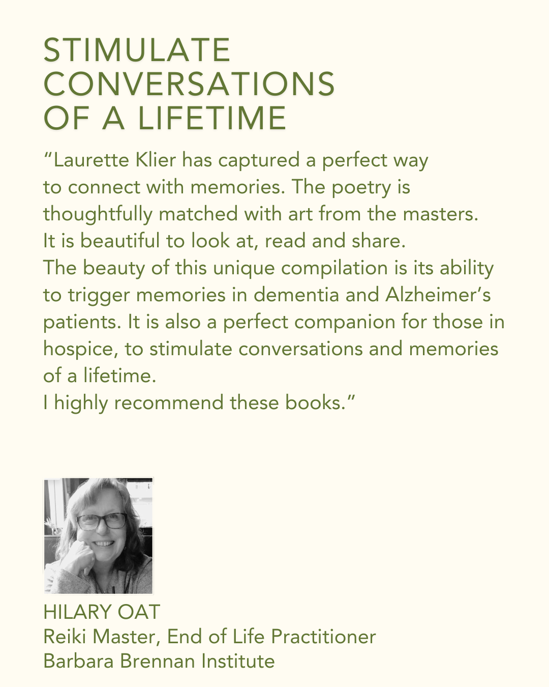 Testimonial 4 from industry expert on NostalgiaWorks dementia-inclusive books