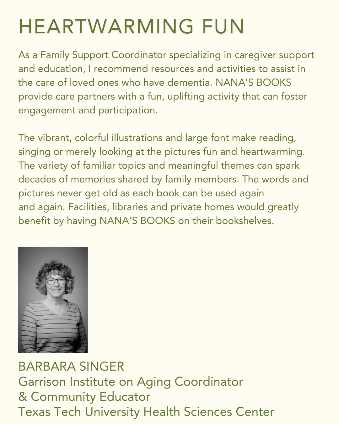 Testimonial 3 from industry expert on NostalgiaWorks dementia-inclusive books