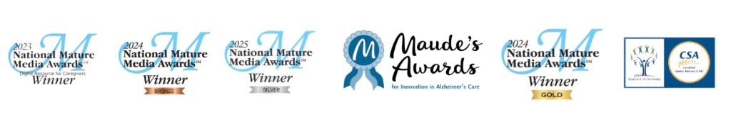 NostalgiaWorks award-winning dementia care innovation and memory care excellence recognition badge 1