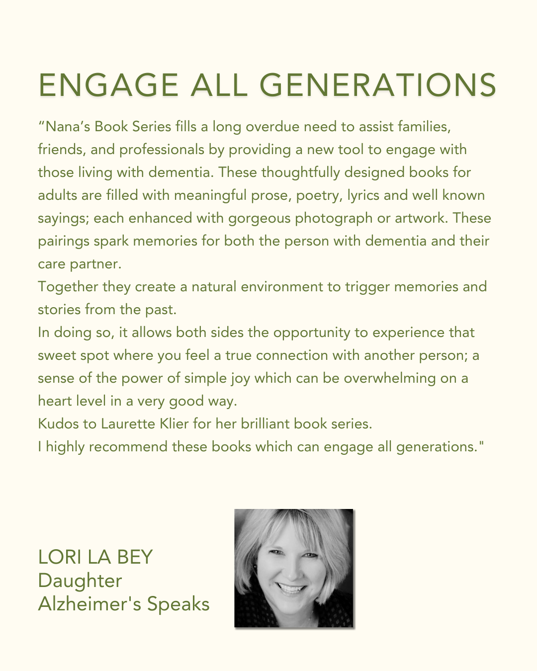 Testimonial 4 from industry expert on NostalgiaWorks dementia-inclusive books