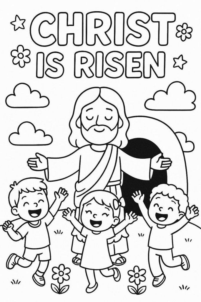 Christ Is Risen Coloring Page