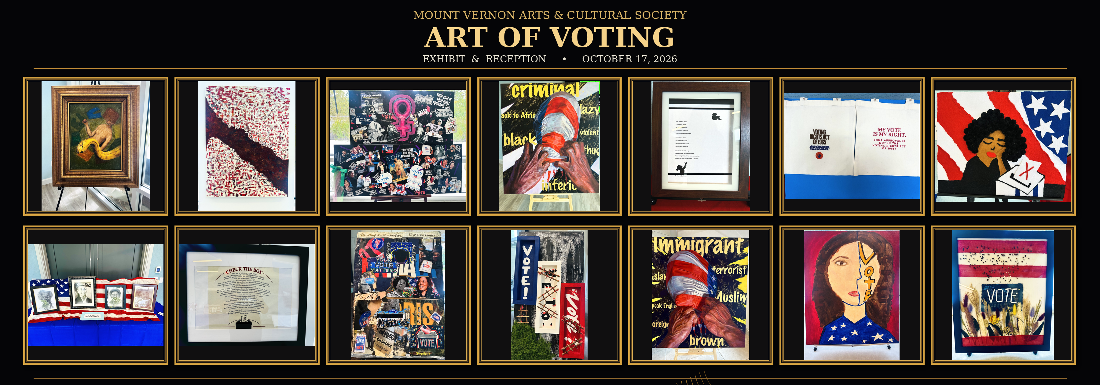 MVAC Exhibit 2026 — Art of Voting artwork collection