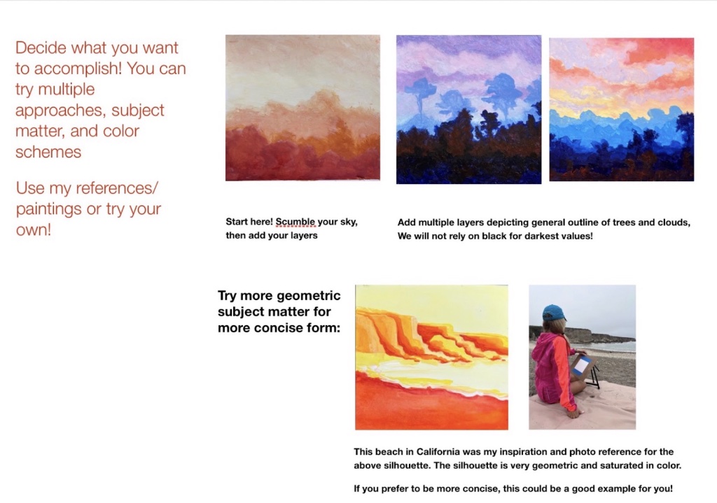 Color Landscapes Focus on Silhouette and Form