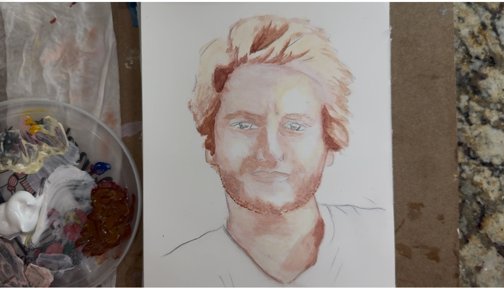 Preparation For Starting Portrait Painting