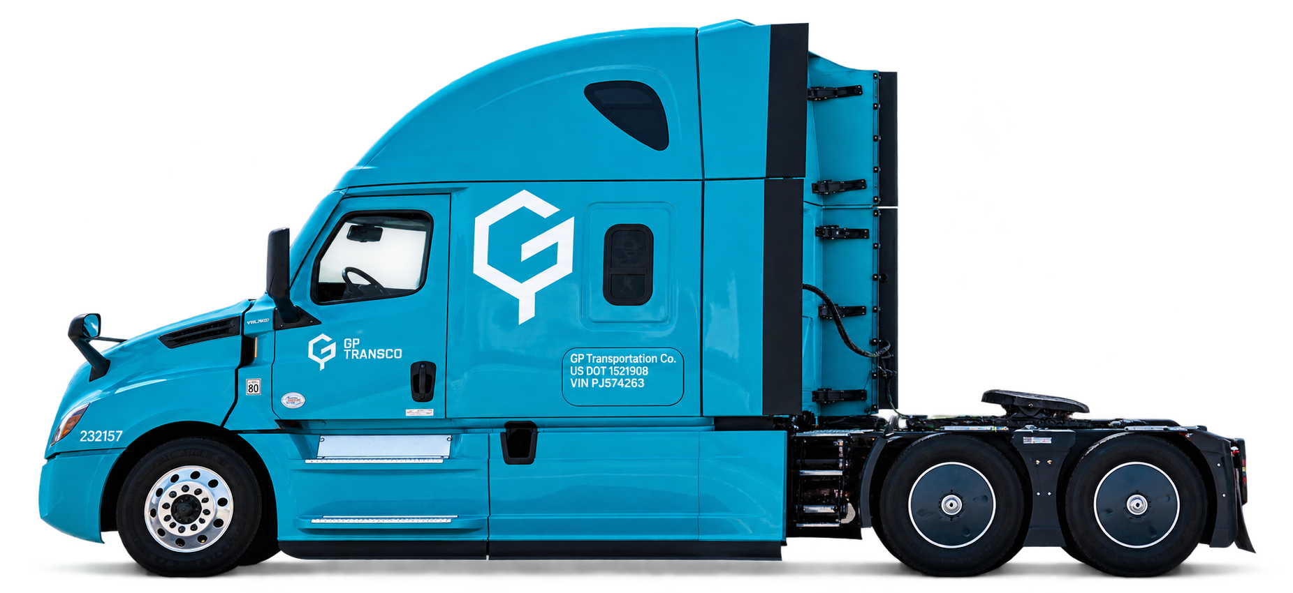 GP Transco Freightliner Cascadia tractor