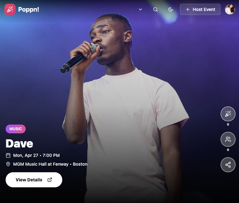 Full page feed site template preview