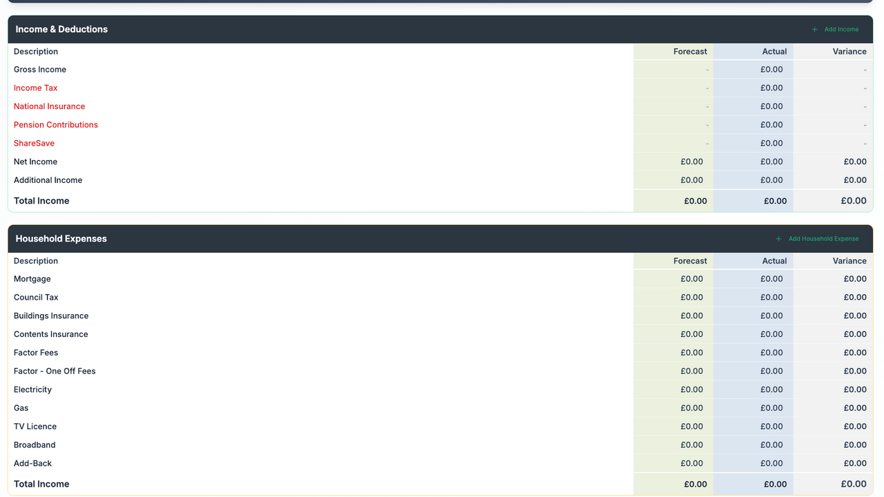 MyFinancePlanner template preview