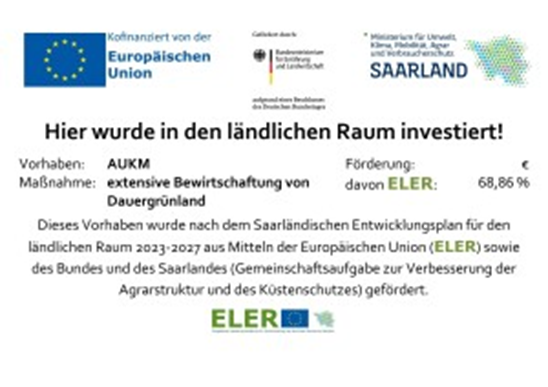 Kofinanziert von der Europäischen Union – ELER Förderung Saarland (AUKM)