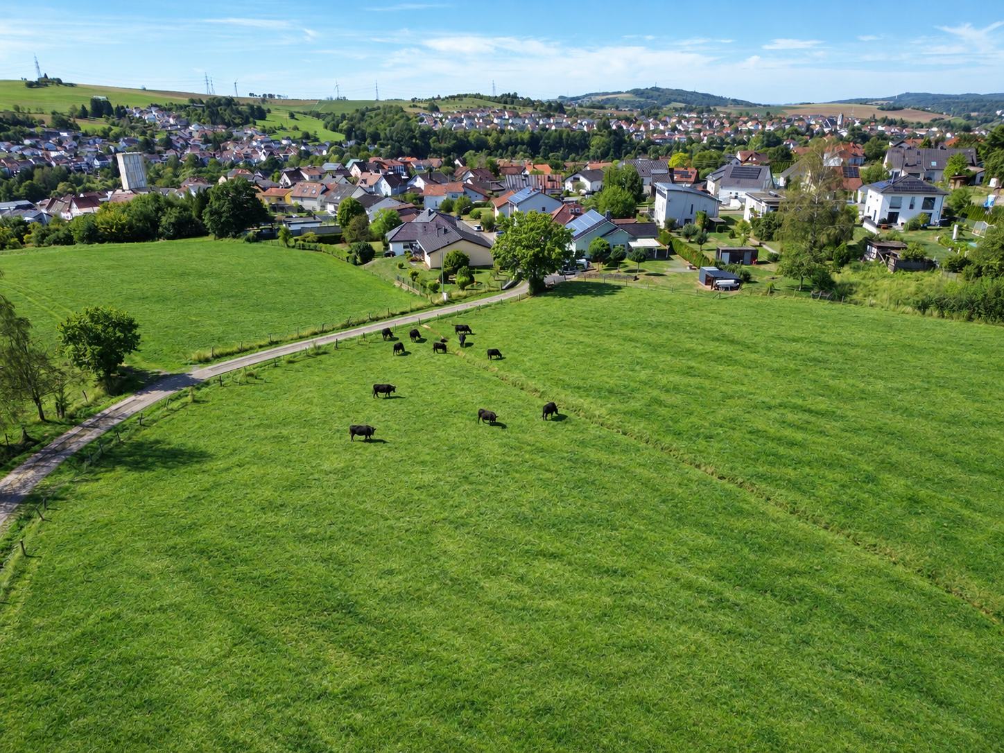 Flürchenhof Eppelborn aus der Luft