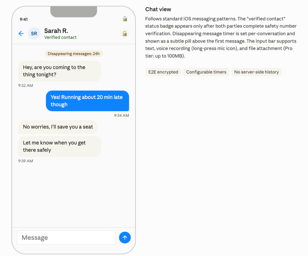 Chat View Interface