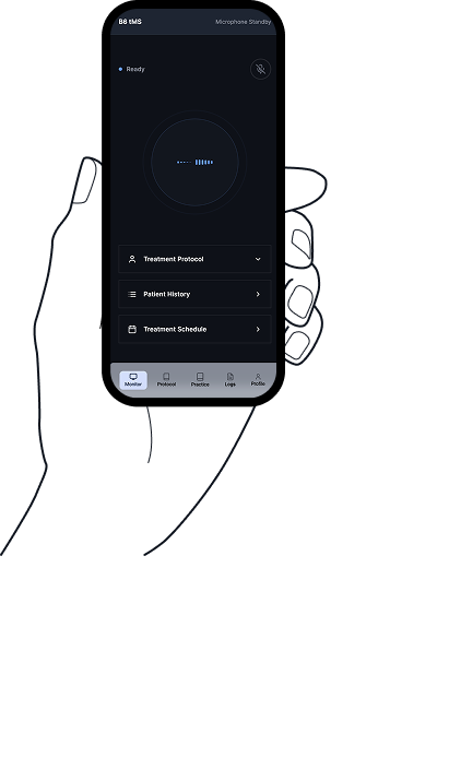 Hand holding phone
