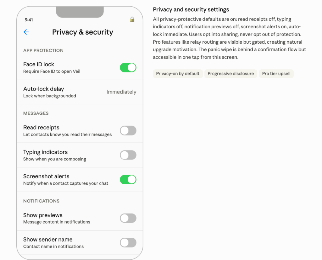Privacy and Security Settings