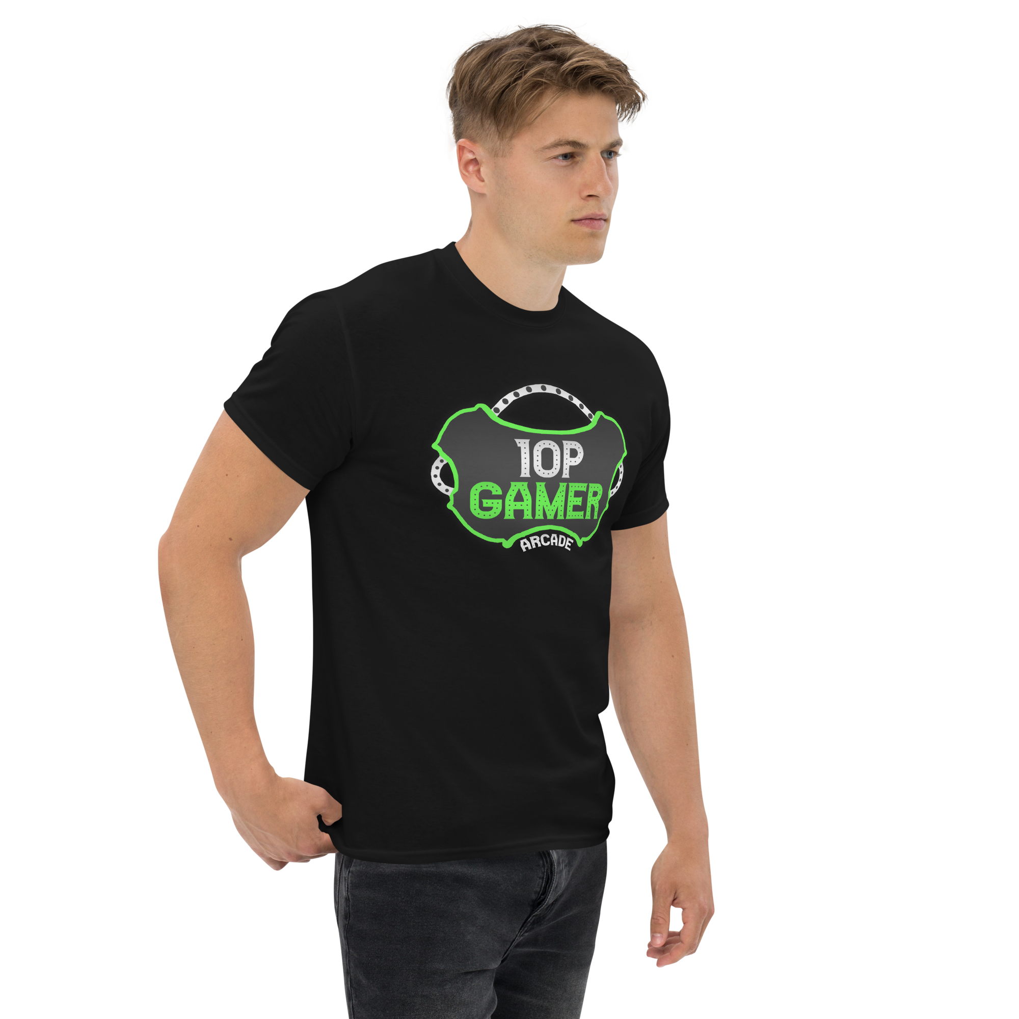 10p Gamer Arcade T-Shirt - Retro Logo Addition